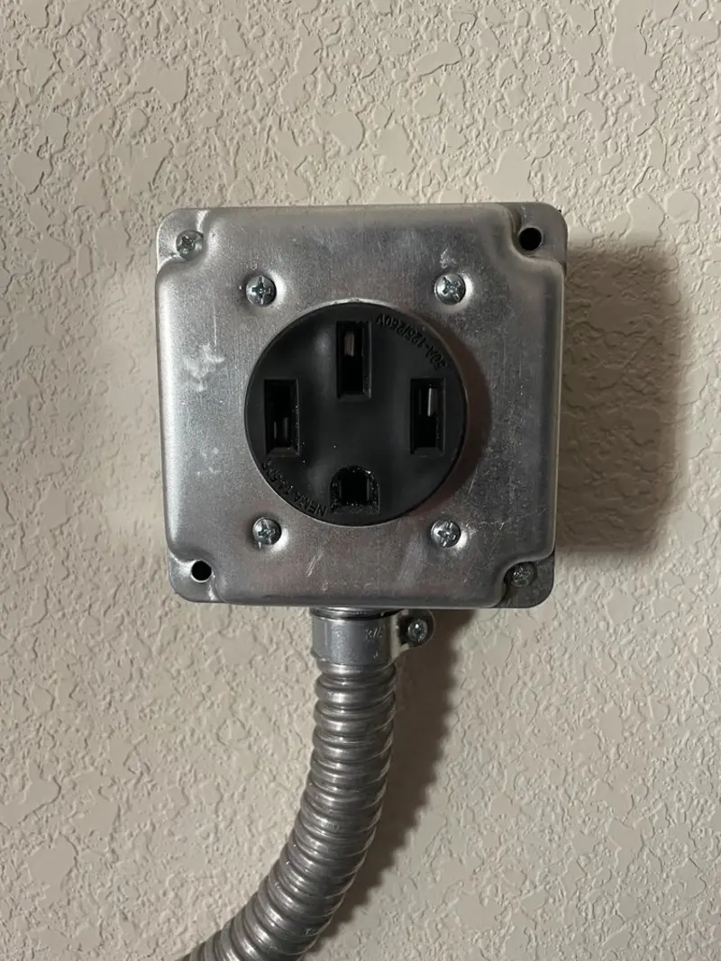 NEMA 14-50 outlet installed for Smart Home Electrical in Kaplan